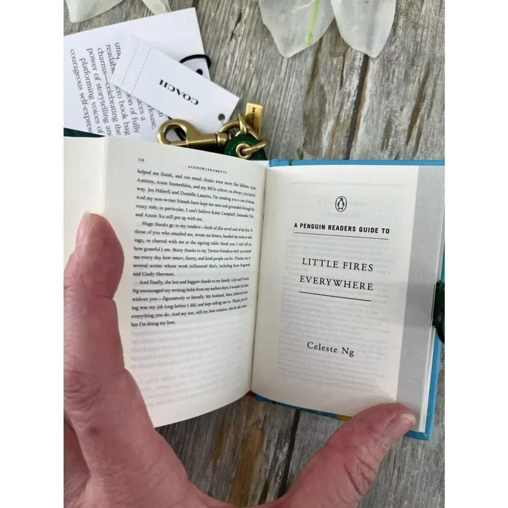Coach Little Fires Everywhere By Celeste Ng Book Bag Charm Purse